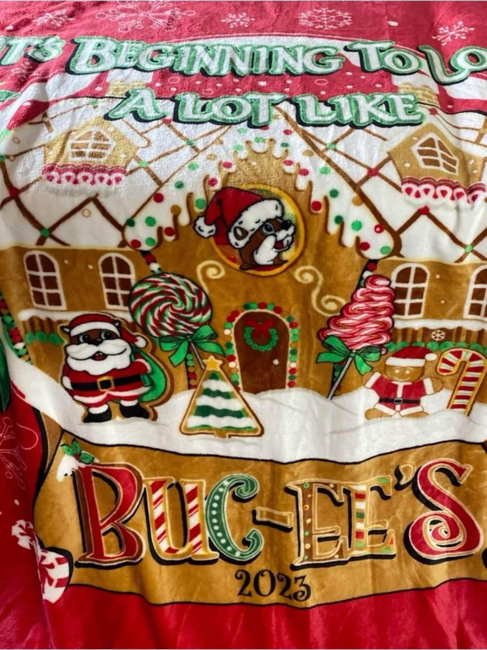 Bucees 2023 Christmas Blanket Throw 50x70 It’s Beginning To Look A Lot Like